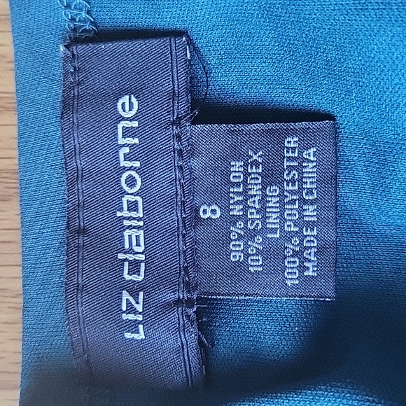 LIZ CLAIRBONE esleveeles roundneck midi dress size 8 color green  lace - Picture 8 of 15